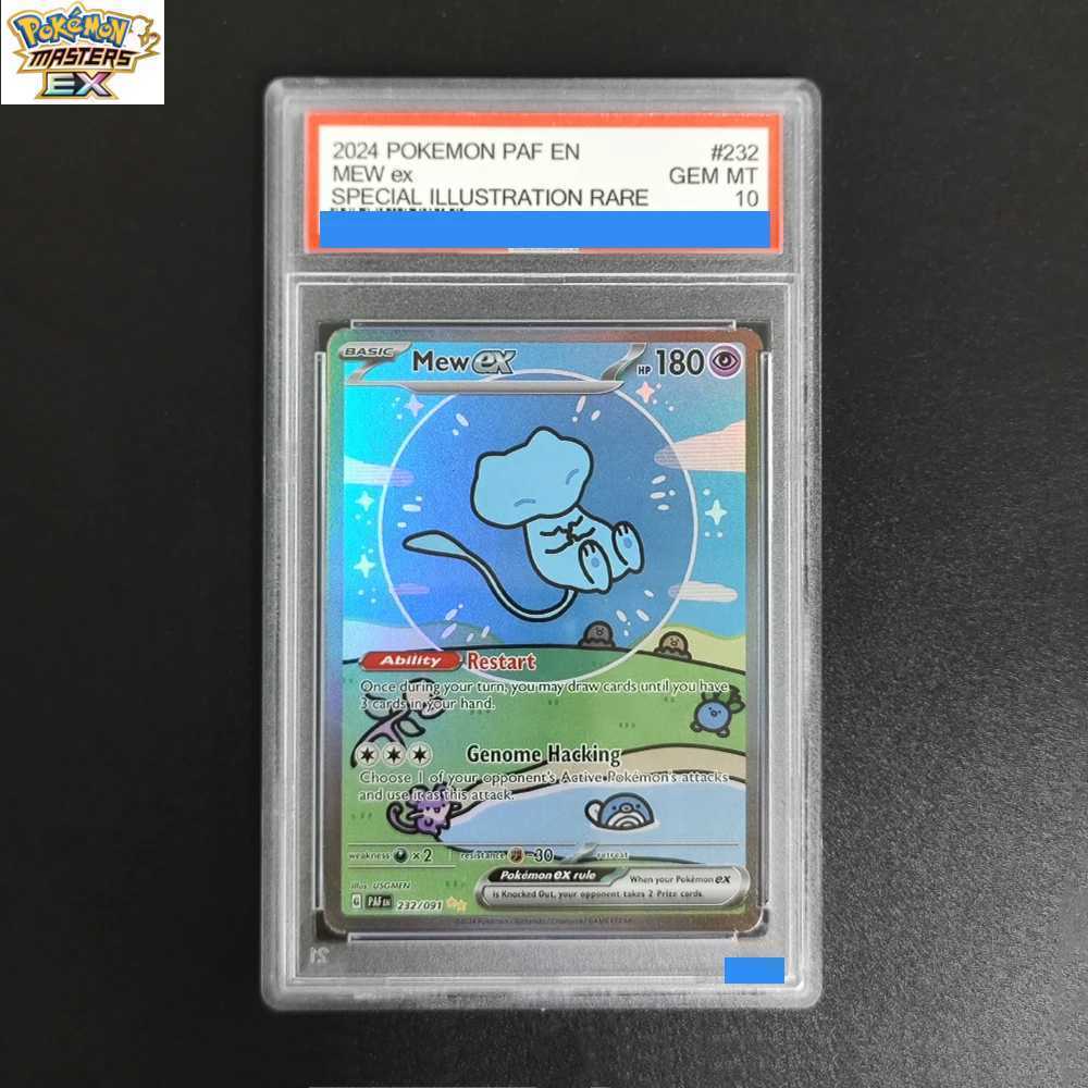 Diy 2024 English Paldean Fates 232 Mew Authentication Grading 10 Collection Card Toy L2 L251217GIUZ
