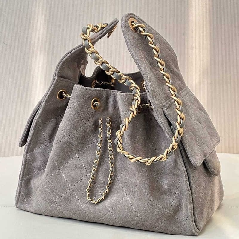 Shoulder Bags Designer Bag String Bucket Tote Large Hobo Suede Leather Gray Casual Diamond Lattice Long Chain Crossbody Fashion Luxury Brand with box