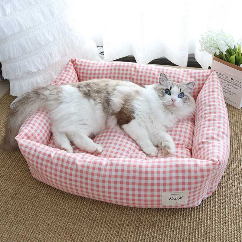 Super Soft Plush Cat Bed All Seasons Universal Dog Kennel Small Medium Pet Cushion Pad Cat Nesk Sleeping Bed Pet Warm Mattress M251217