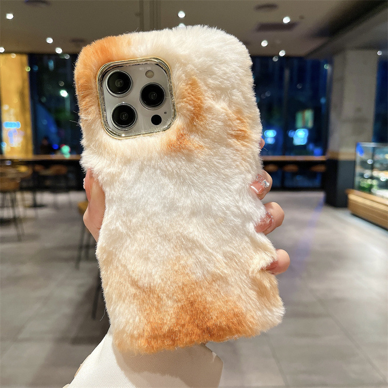 Colorful Plush Compatible with iPhone 16 Apple 17 Pro Max Phone Comfortable Winter Style 15 Fluffy 14 Soft Case