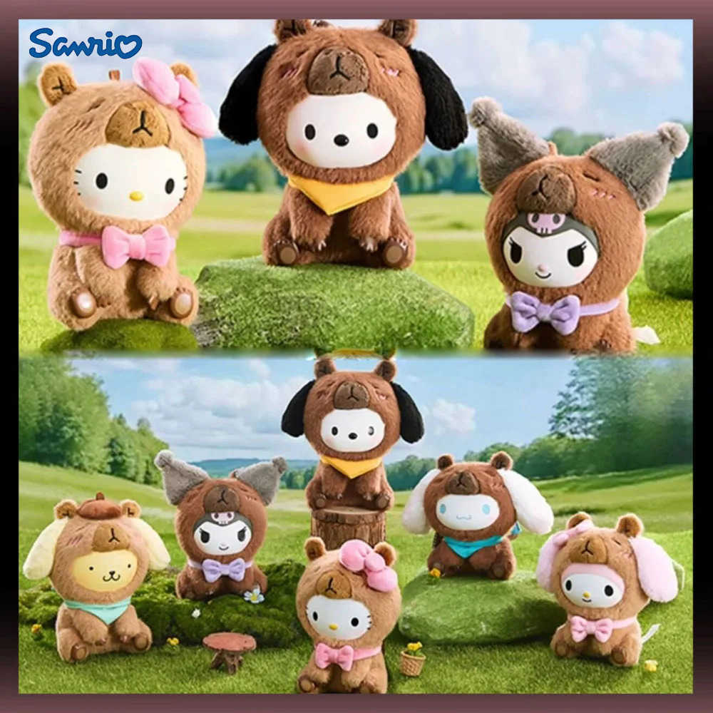 Sanrio New Genuine Hellokitty Bilnd Box Kuromi Buddhist Style Capybara Vinyl Mystery Box My Melody Anime Figure Cinnamoroll Gift Toy H251217