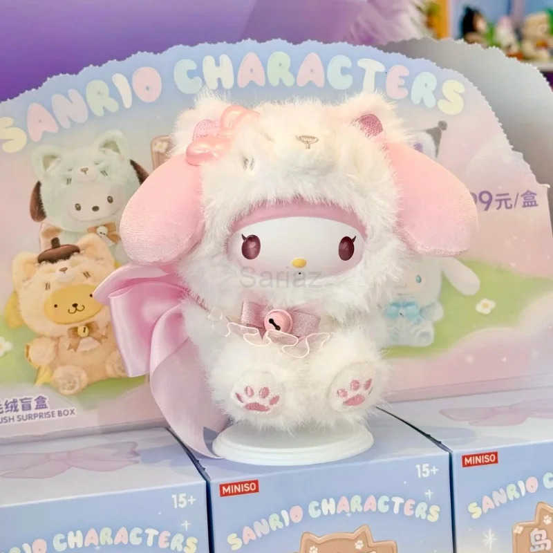 Sanrio Genine Name Creation Island Fox Plush Vinyl Series Kawaii Kuromi My Melody Hello Kitty Blind Box Cute Doll Pendant Gift H251217
