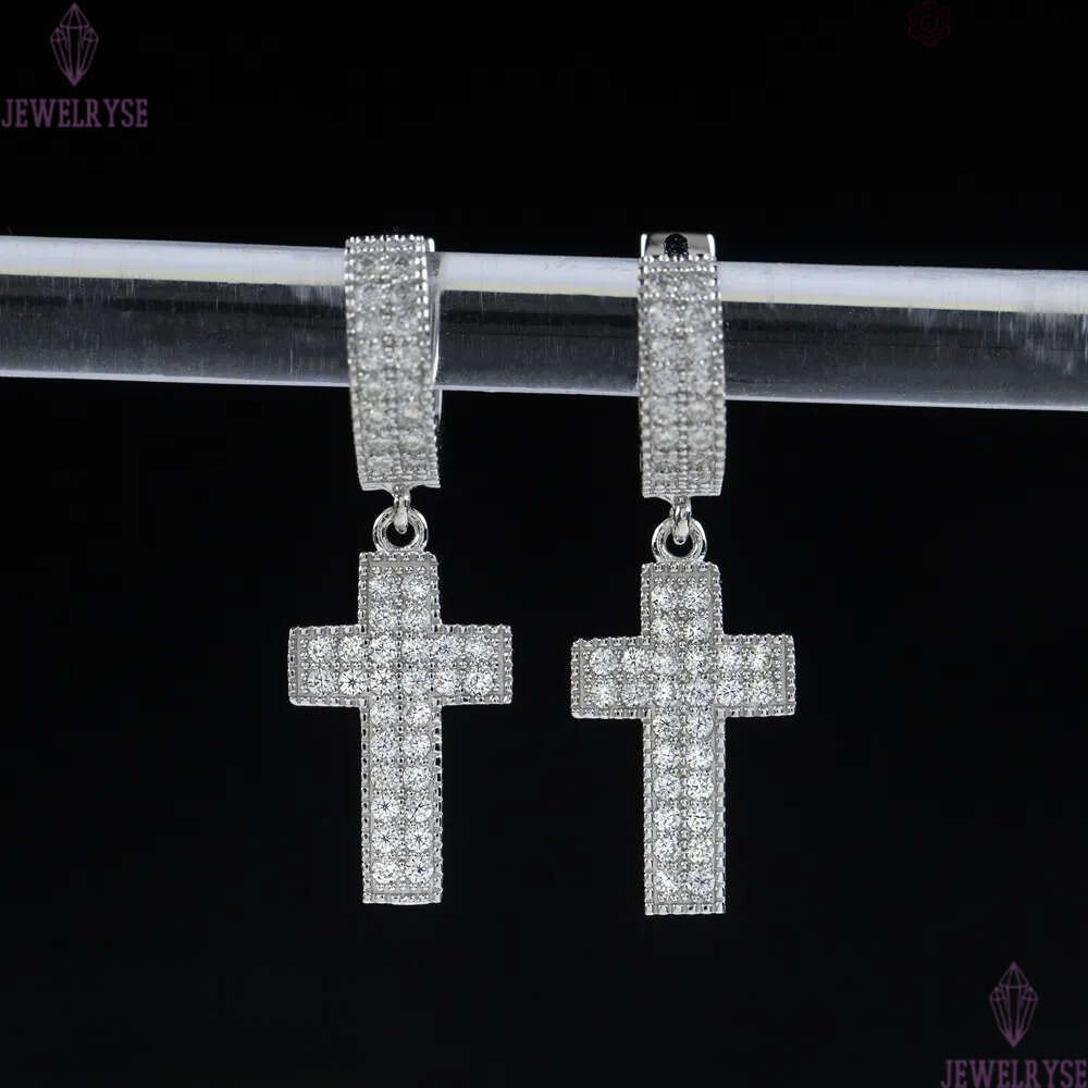 Ready to Ship 925 Silver Ice Out GRA Certificated VVS Moissanite Diamond Cross Hip Hop Pendant