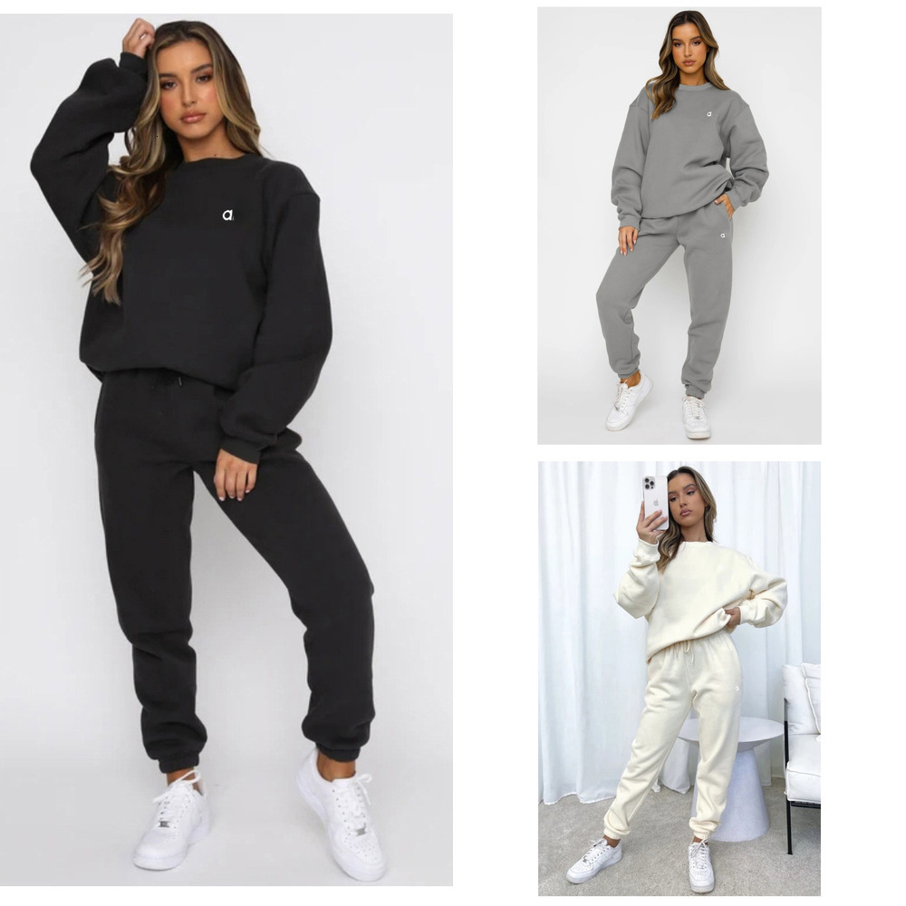 Top Women Yoga Perfectly Oversized Sweatshirts 3D Logo Sweater Loose Long Sleeve Short Sleeves Crop Top Fitness Workout Crew Neck Blouse Gym Hoodies aloSportsalo8