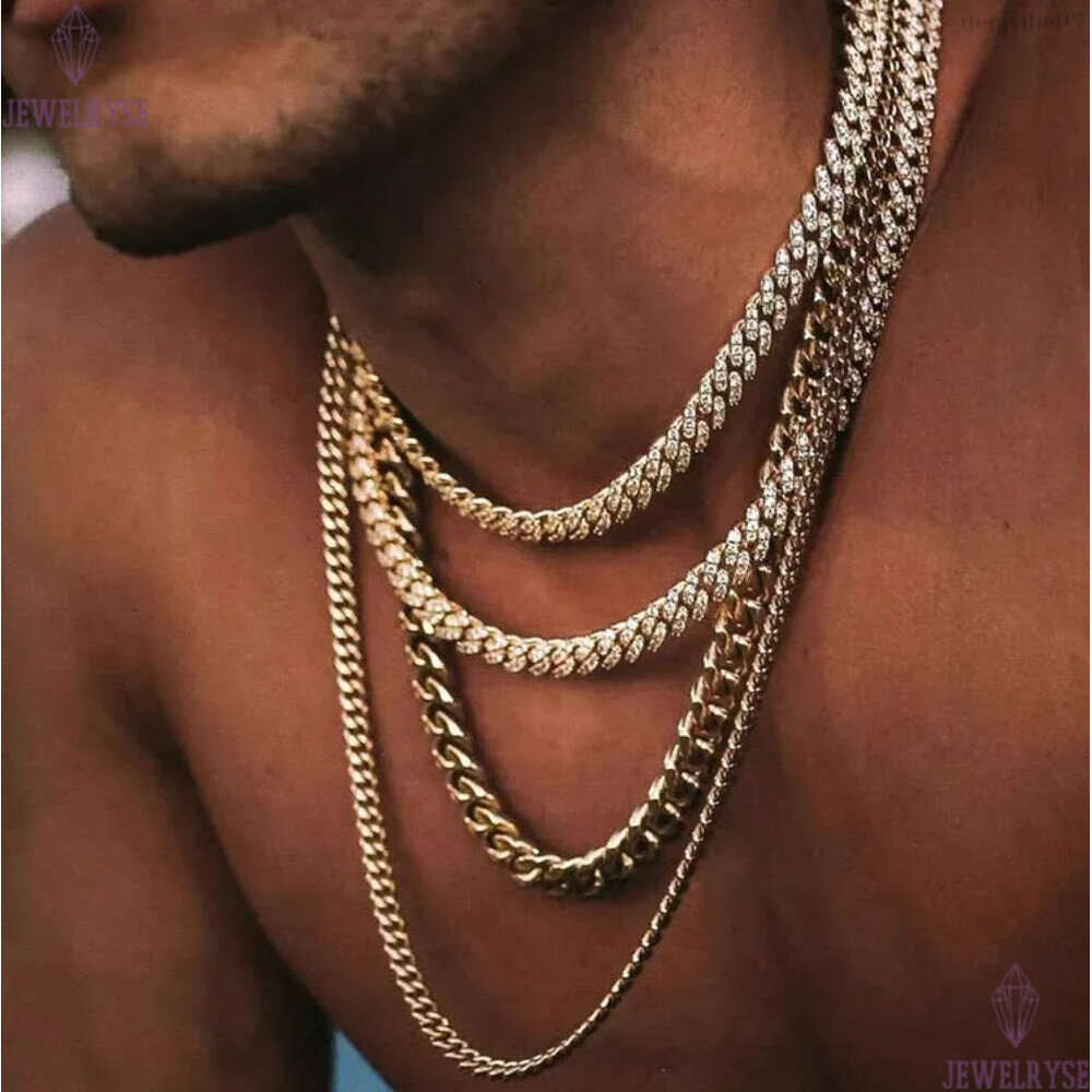 Men's Hip Hop Iced Out Bracelet - Sterling Silver Good Luck Clover Bangle with Moissanite