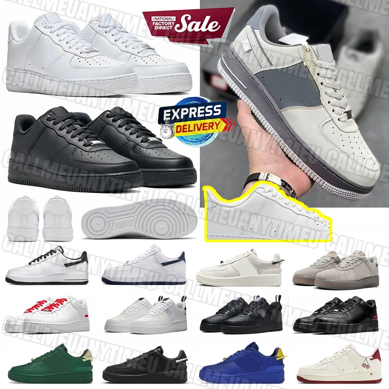 Designer trainers one running shoes 1 mens womens Leather rubber triple white black Classic Leisure outdoor sports sneakers Walking shoes