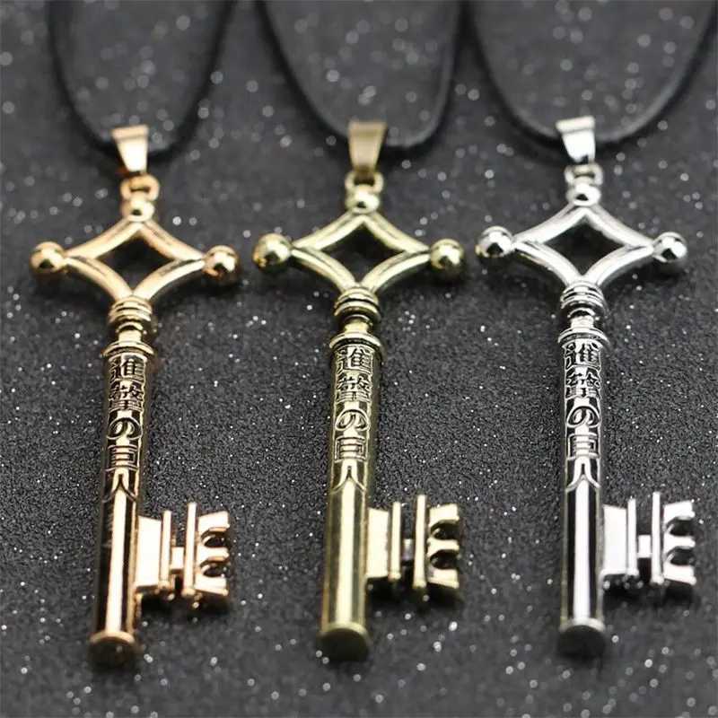 Anime Attack on Titan Necklace Eren Key Shingeki No Kyojin Pendant Vintage Retro Necklace Cosplay Party Jewelry G251217