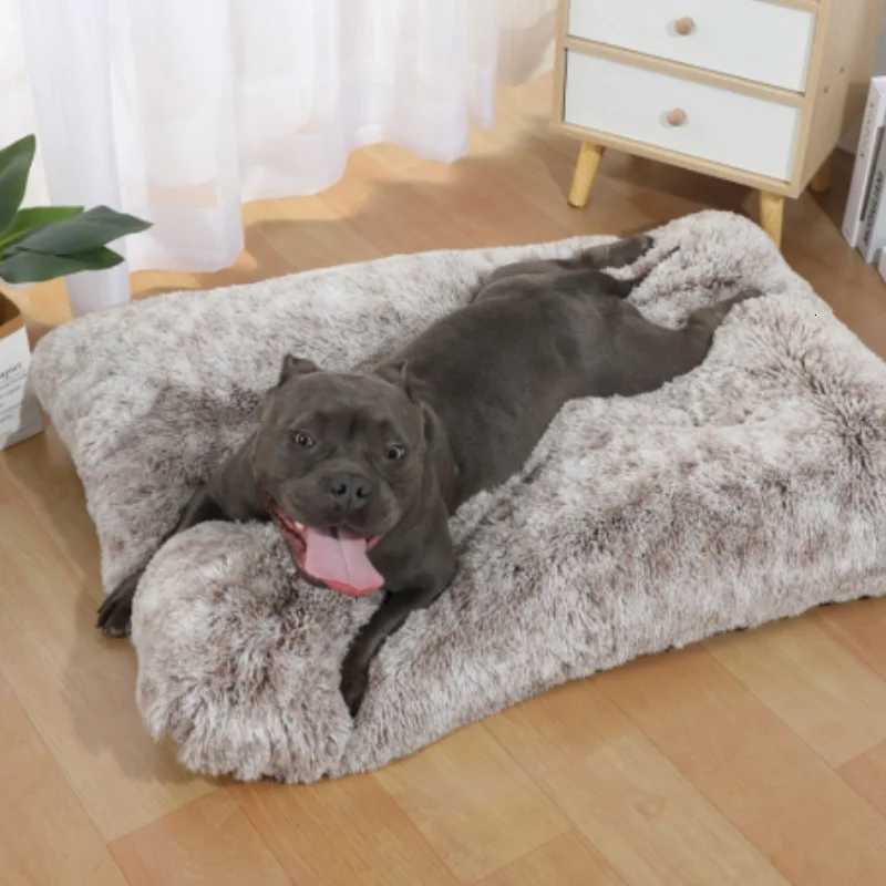 1PC 60x40cm Soft Dog Bed Washable Plush Pet Bed Anti Anxiety Warm Cushion Indoor Living Room Sleeping Mat Comfoetable Cat Mat M251217