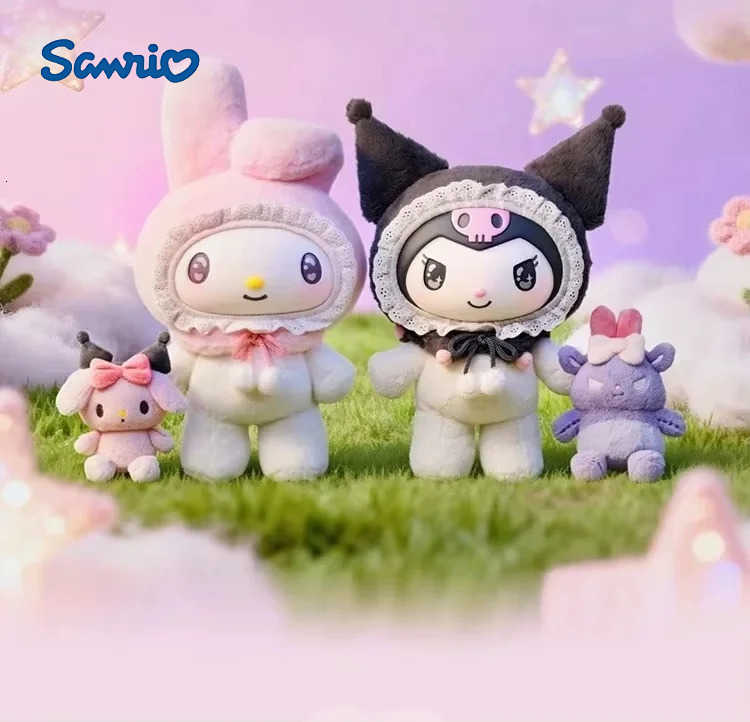 Sanrio Toptoy Family Baby Angel Vinyl Plush Doll Blind Box Kuromi My Melody Collectible Trendy Gift for Girls Toy Hobbies H251217