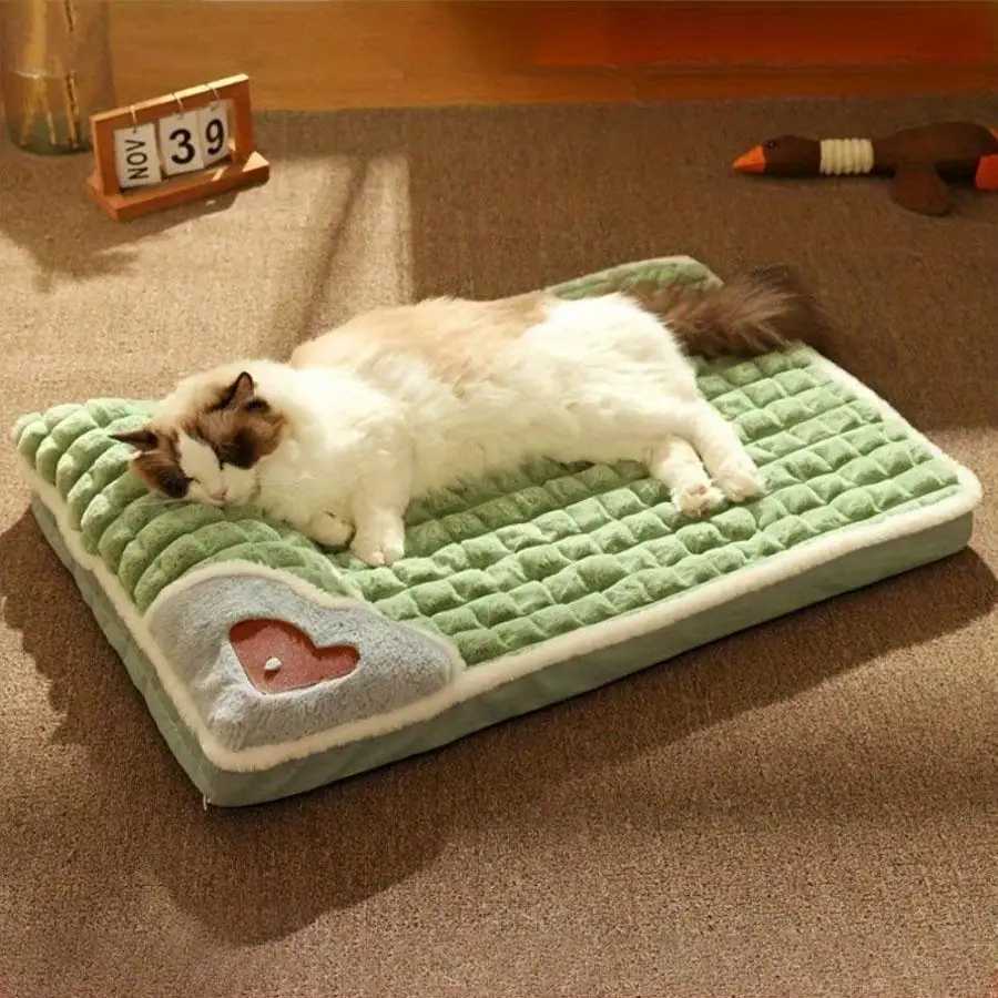 Winter Pet Bed Mat with Zipper Remolvable Elastic Cat Bed for Dog Sleeping Mat Washable Cat Nest Pet Sofa Cushion for Medium Dog M251217