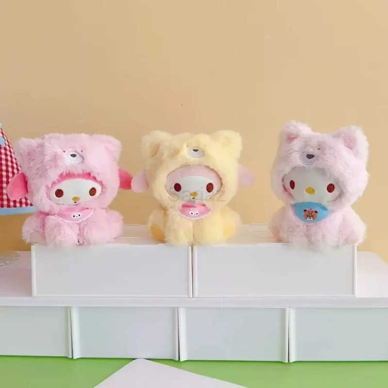 Sanrio 2025 New Character Series Plush Pendant Blind Box Cute Kt Cat Kuromi Melody Plush Doll Keychain Accessories Bag Pendant H251217