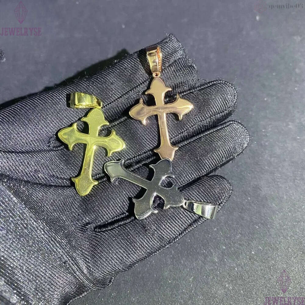 Ready to Ship Hip Hop Moissanite Jewelry Charm Pendants 925 Silver Iced Out VVS Moissanite Diamond Jewelry Cross Pendant