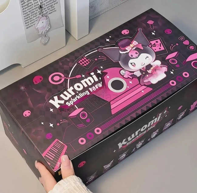 Sanrio Kuromi Sparkling Idol Series BlindBox Cute Anime Figure MysteryBox Kuromi Doll Collect Desktop Decor Surprise Gift Toys H251217