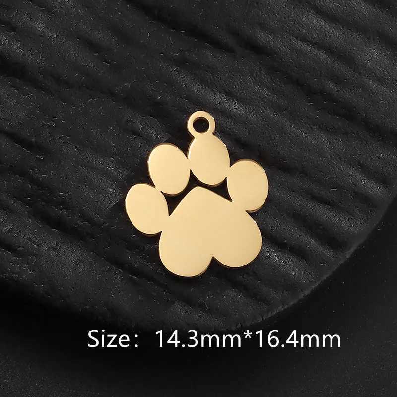 Stainless Steel Cat Paw Pendant Necklace Animal Paw Charm Choker Necklace Cat Paw Print Necklace Women Jewelry Simple Design G251217