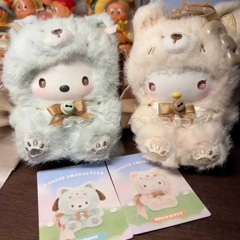 Sanrio Characters Fox Island Series Vinyl Plush Blind Box Anime Figure Collectible Toy Kt Pochacco Cinnamoroll Melody Gifts H251217