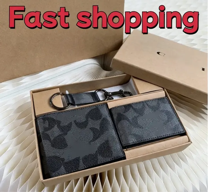 Luxury Classic Pattern Leather Wallet Designer Purse Cardholder purses designer Elegant Woman Handbag Combo Fashion Card Holder Keyring Set for Holiday Presents