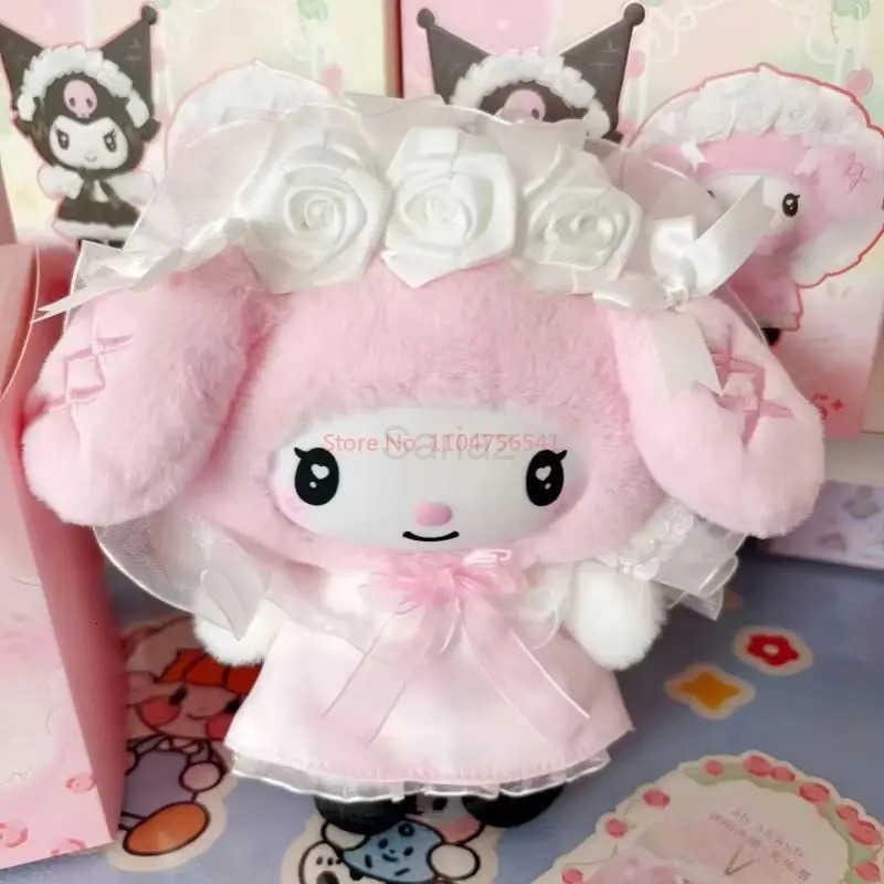 Sanrio Kawaii Original Character Angel Garden Series Blind Box Kuromi Melody Vinyl Pendants Doll Toy ValentineS Day Gifts H251217