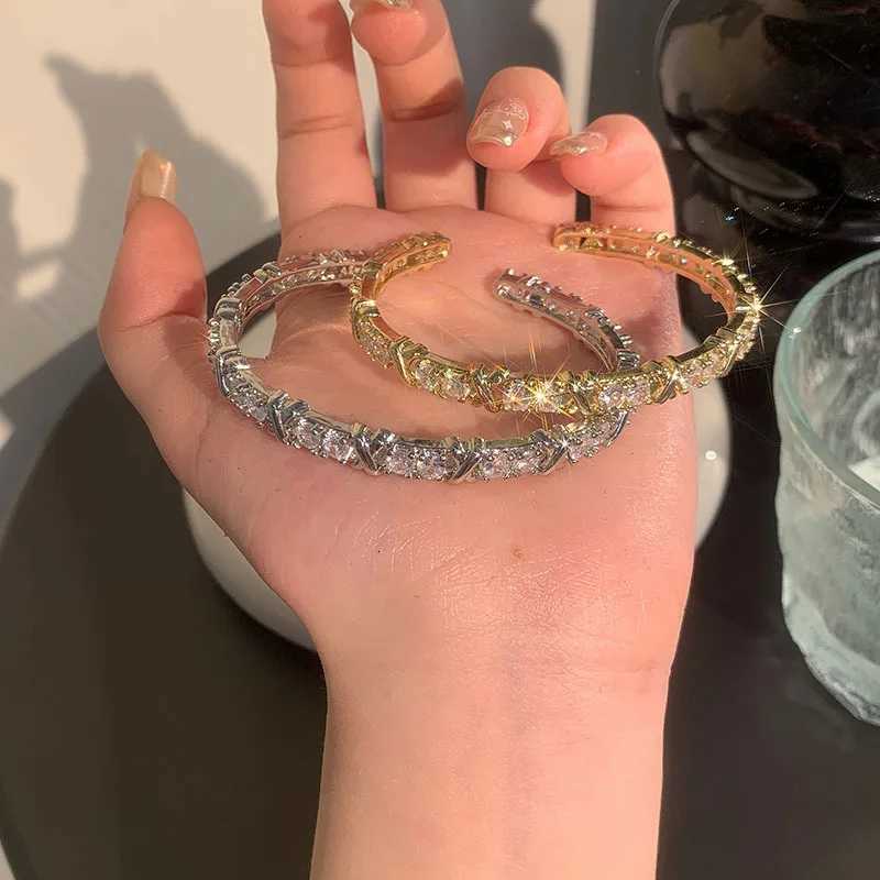 ZAKOL Fashion X Cross Zircon Rings for Women Gorgeous Wedding Engagement Party Jewelry Set Factory Wholesale M251217