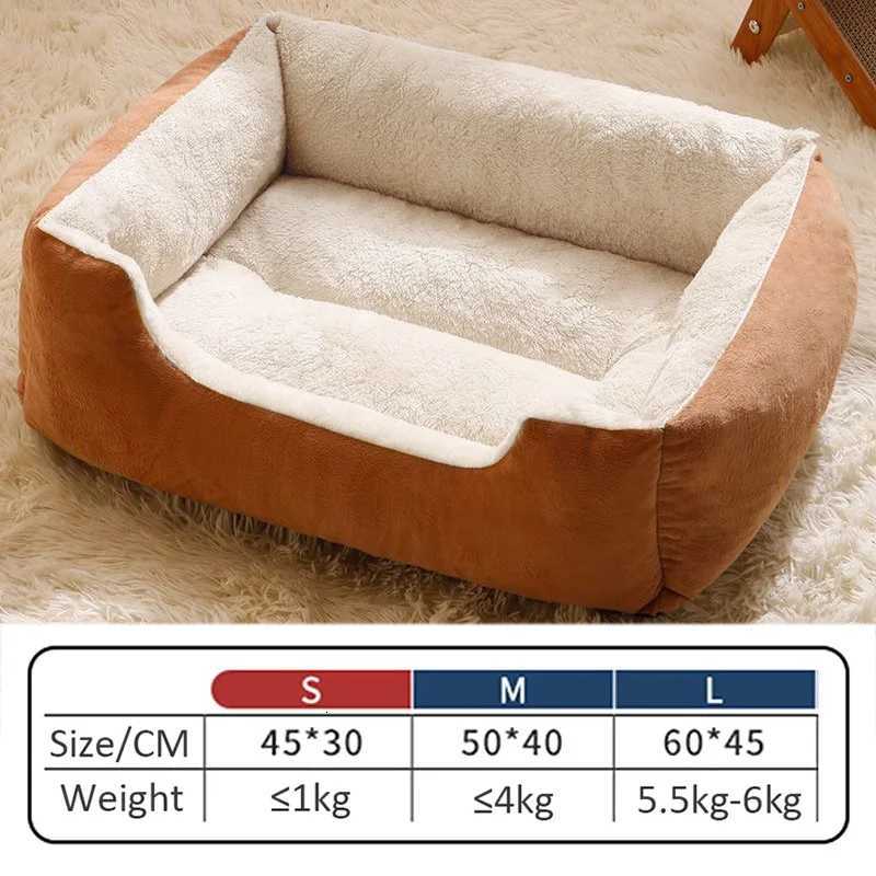 Winter Cozy Cat Bed for Kittens Soft Plush Pet Cushion Warm Dog House Luxury Basket Bed Indoor/Outdoor Habitat Cute Pet Supplies M251217