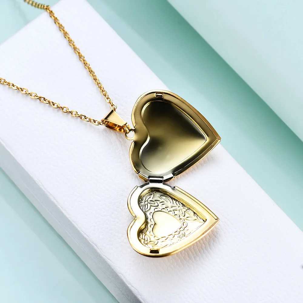 Stainless Steel Love Charm Open Heart Pendant Necklace For Women Jewelry Accessorie Valentines Day Anniversary Gift G251217
