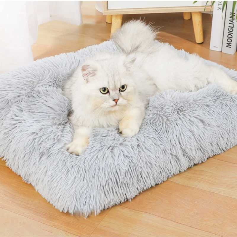 1PC 60x40cm Soft Dog Bed Washable Plush Pet Bed Anti Anxiety Warm Cushion Indoor Living Room Sleeping Mat Comfoetable Cat Mat M251217