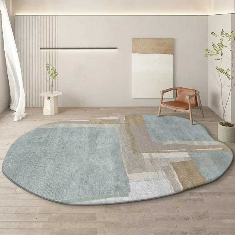 VIKAMA Off-White Irregar Rug Abstract Lines Art Design Soft to the Touch Living Ro Bedro Decor Instagram-Worthy Style Y251216