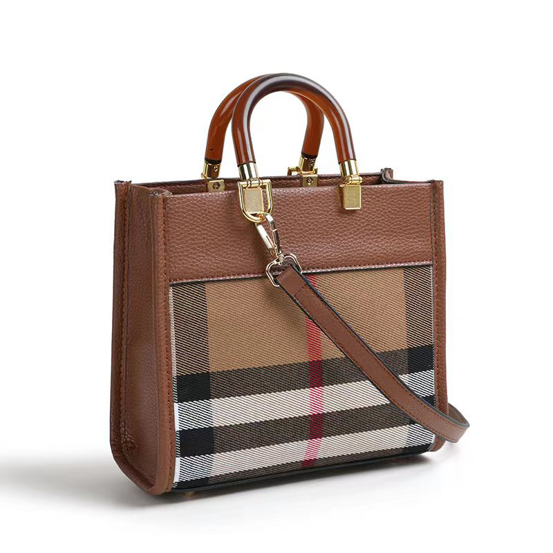 Free Shipping Trendy Plaid Patchwork Handbag 2026 Spring Designer New Arrival Fashionable and Textured Versatile Large Capacity Womens Tote Bag