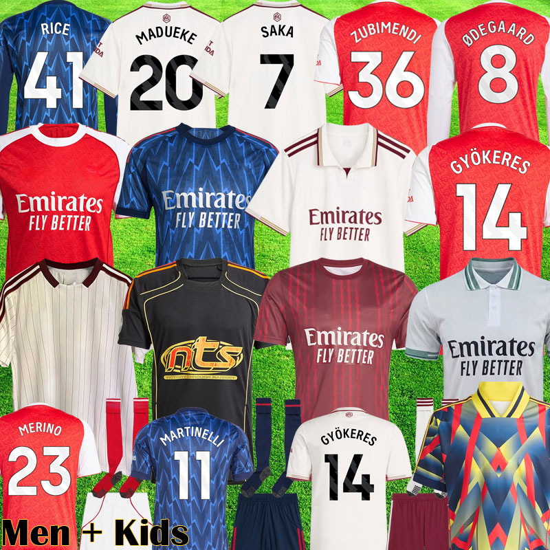 EZE iArsenall Soccer Jerseys RICE ARS Kits Gunners ODEGAARD ARSen Football shirts SAKA 2025 2026 GYOKERES 25 26 arsenallfootball shirt Men Kids Uniform 65rsenal Kit