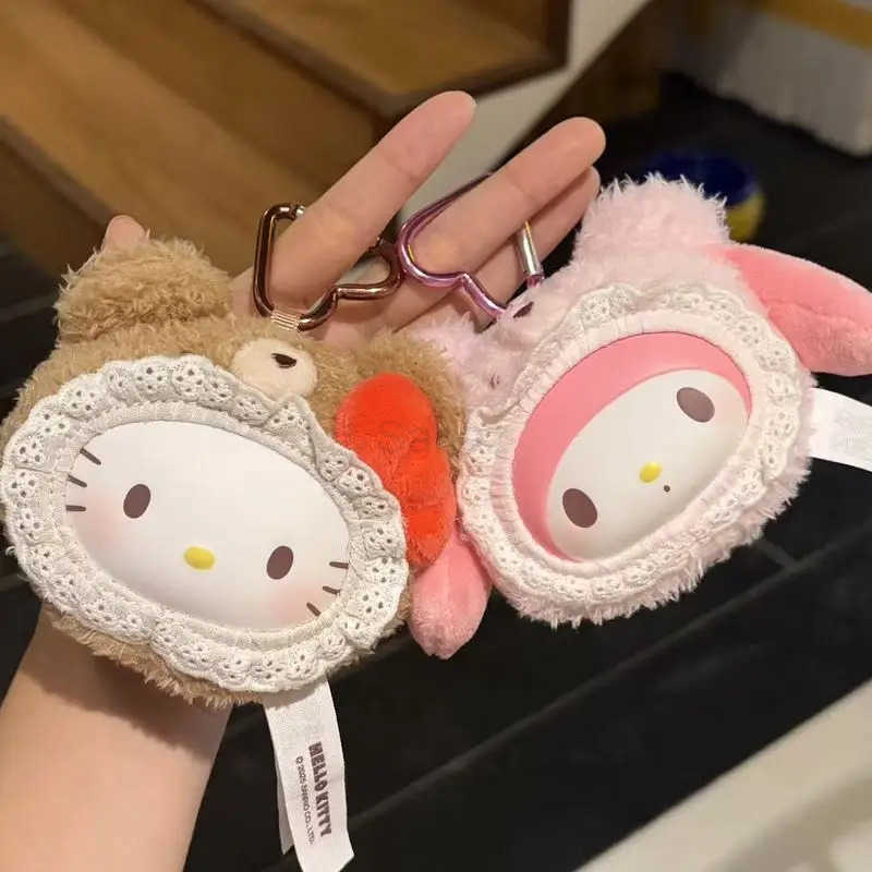 Sanrio Blind Box Family Plush Bear Series Pendant Blind Box Cute Kt Cat Kuromi Melody Plush Pendant Keychain Doll Surprise Gifts H251217