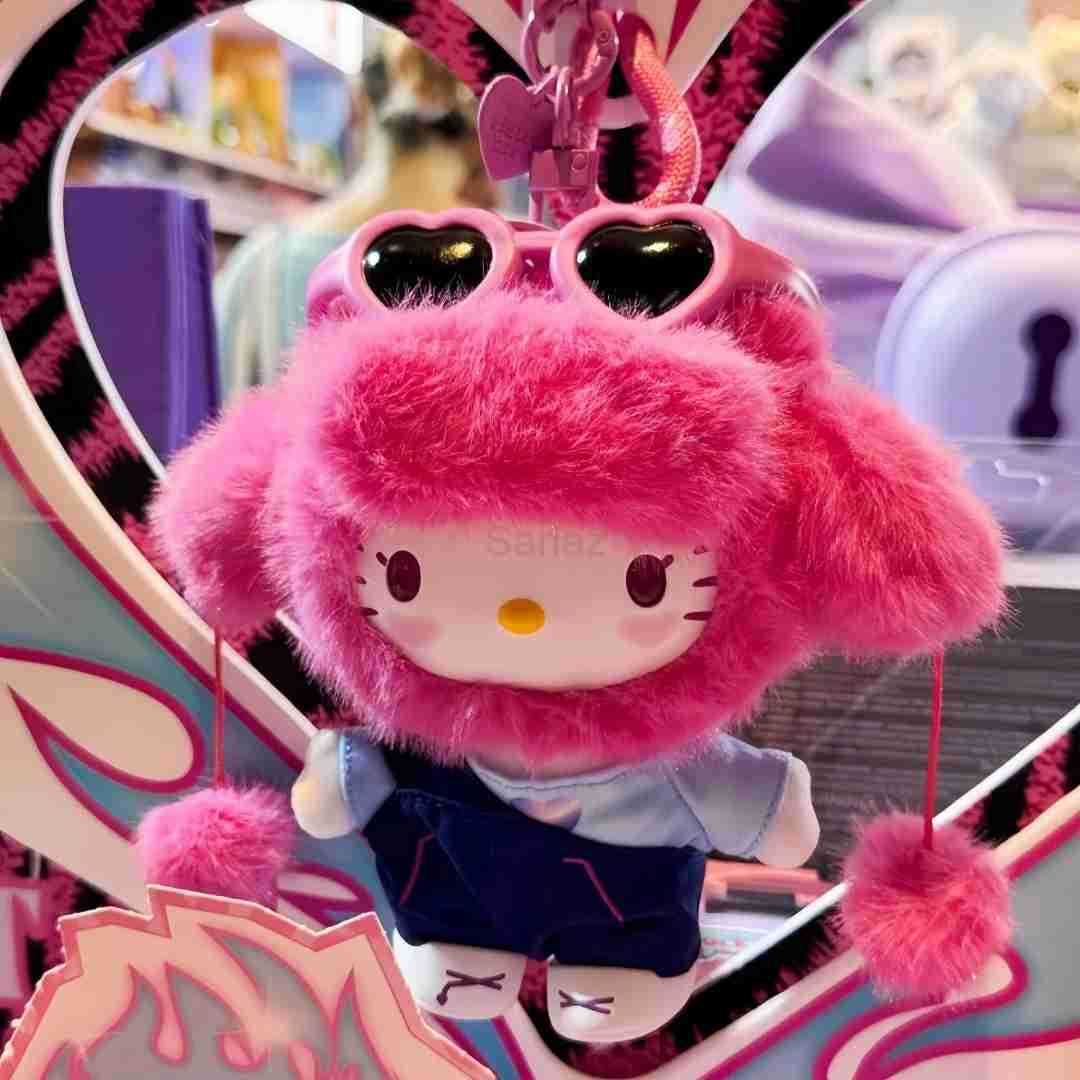 Sanrio Genuine Hellokitty Pop Star Series Vinyl Plush Blind Box Kawai Kt Bag Pendant Doll Mystery Box Collect Figure Trendy Toys Gift H251217