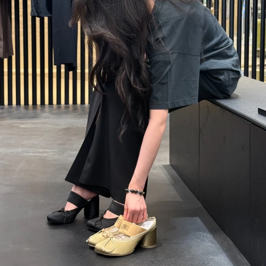 free shipping Fashionable versatile rear air shallow mouth single shoes high heels women thick heels Sandals new