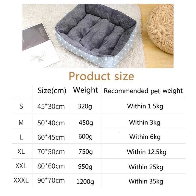 Large Dog Bed Warm Bed for Cats Sofa Dog House Thicken Cat Mat Breathable Basket for Dog Supplies M251217
