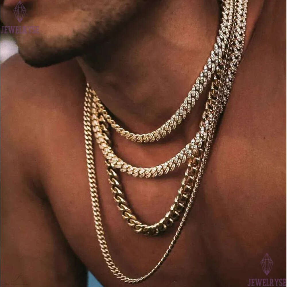 Men's Hip Hop Iced Out Bracelet - Sterling Silver Good Luck Clover Bangle with Moissanite