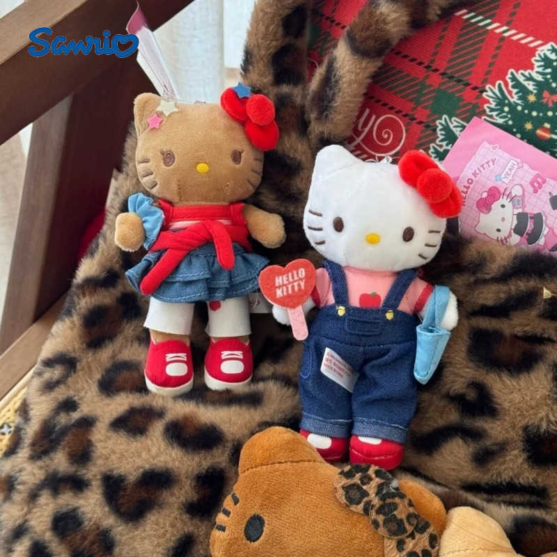 Sanrio kawaii Daily Shopping Series Black KTCat Plush Toy Pendant Black Cat Kitty Long Legs Star Hanging Soft Plush Toy Keychain H251217