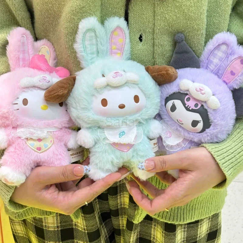 Sanrio Genuine Characters Elf Bunny Baby Serise Blind Box Pendant Toys Vinyl Dolls Hello Kitty Kuromi Cinnamoroll Lovely Gifts H251217