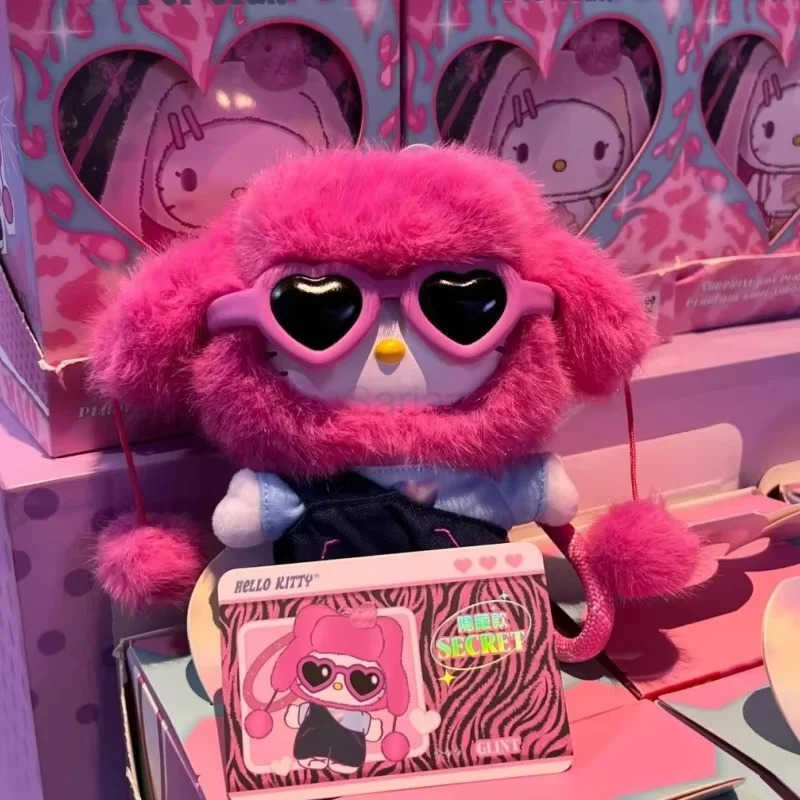 Sanrio Genuine Hello-Kitty Pop Star Velvet Pendant Series Vinyl Doll Blind Box Trendy Kawaii Surprise Gift Lovely Trendy Blind Box Toys H251217