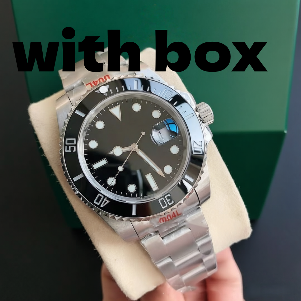 Boutiquewatch mens automatic mechanical ceramics watches 40mm full stainless steel Gliding clasp wristwatches sapphire super luminous