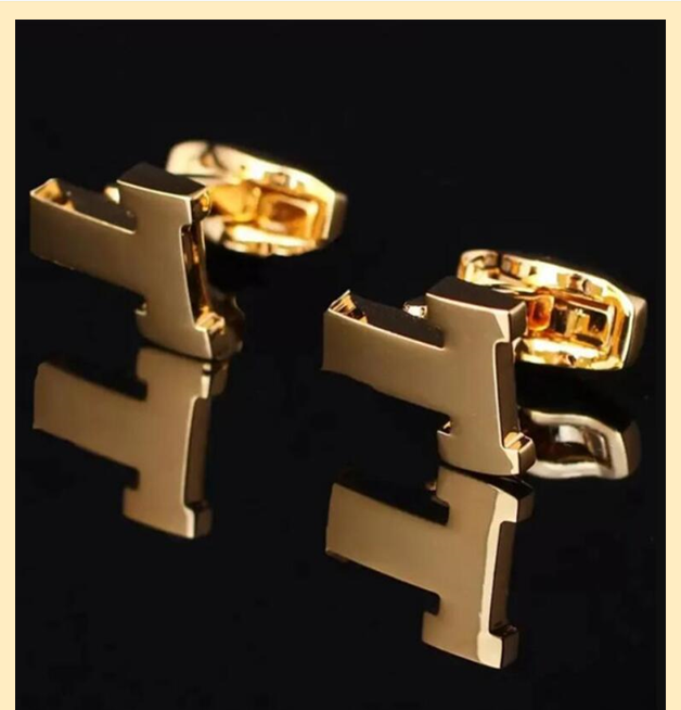 luxurious Mens Cufflinks Wedding jewelry charm Gold cufflinks Montblancs MB cufflinks Classic Letter Logo high-end designer H Cuff Links Premium Shirt Accessories