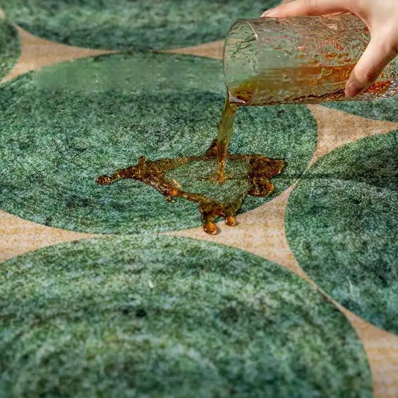 VIKAMAf Green Retro Style Carpet Durable and Wear-Resistant Living Ro Rug Dining Ro Floor Mat He Decor Y251216