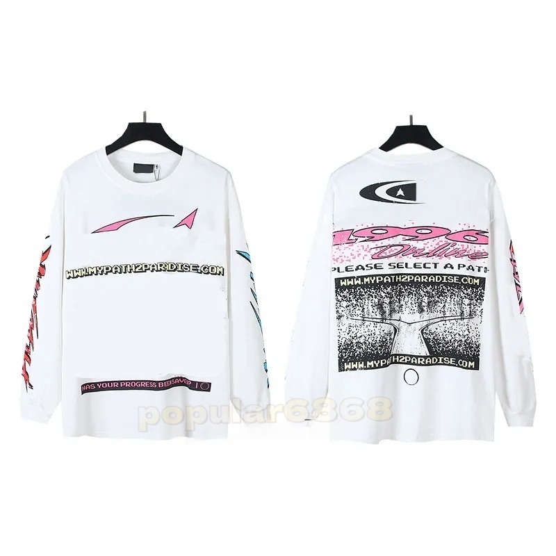 Tshirt Designer Black and white Long T-shirt Letter Printed Tshirts Top Spring Summer Men Women Casual Loose Long Sleeve shirts