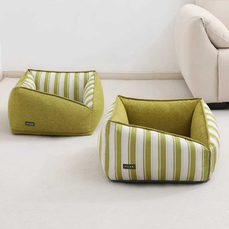 360 Degree Wrapped Bed for Cats Semi Enclosed Kitten Cushions Thick Bottom Pads Cats Nest Comfortable and Warm Pet Sleeping Bed M251217