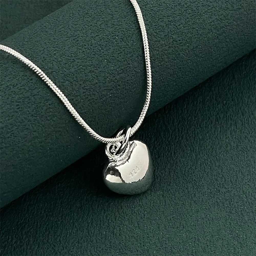 925 Sterling Silver Heart Pendant Necklace Ladies Simple Luxury Banquet Wedding Festival Birthday Jewelry Gift G251217