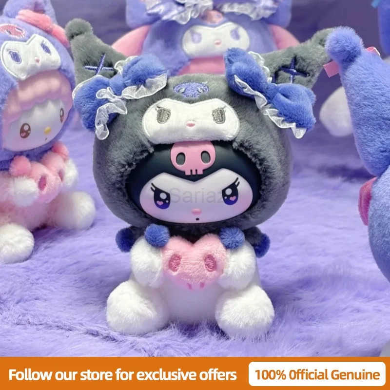 Sanrio Genuine Kuromi Party Blind Box Cute Plush/Vinyl Keychains Figurines Collectible Dolls Toys Gifts Decorative Ornaments H251217