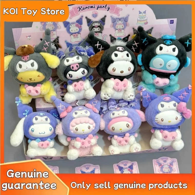 Sanrio New Original Kuromi Party Series Blind Box Cute Vinyl Plush Pendant Decoration Figurine Mystery Birthday Surprise Gift H251217