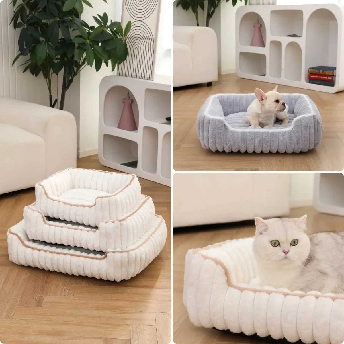 Cat Dog Nest Beds All Seasons Dog Shell Dog Pets Winter Warm Plush Soft And Comfortable Pet Bed Deep Sleep Cat Nest Supplies M251217