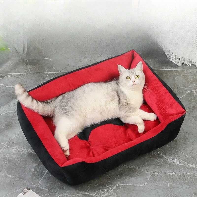 Large Dog Bed Winter Warm Bed for Cats Sofa Dog House Thicken Cat Mat Breathable Basket for Dog Supplies M251217