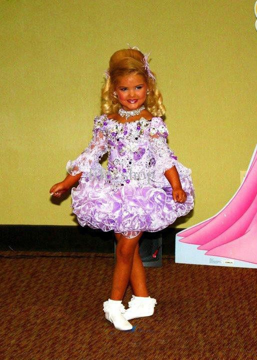 Eden Wood Lavender Girl's Pageant Dresses Vintage Party Cupcake Gowns Flower Girl Pretty Dress D17