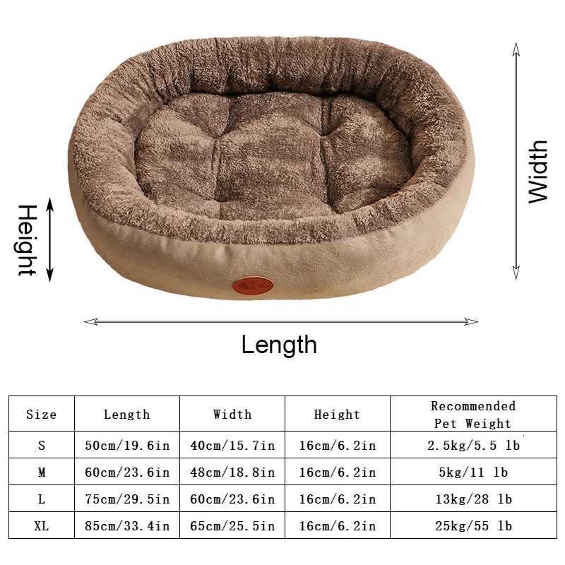 Dog Cat Bed Super Soft Pet Winter Warm Cat Nesk Cushion Large Medium Small Dog Sofa Bed Pet Kennel Home Products Accessories M251217