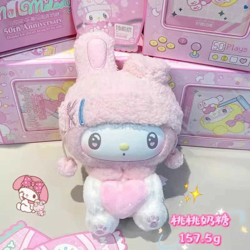 Sanrio Genuine My Melody 50th Anniversary Creamy Candy Series Vinyl Face Blind Box Cute Doll Toy Bag Pendant Birthday Gift H251217