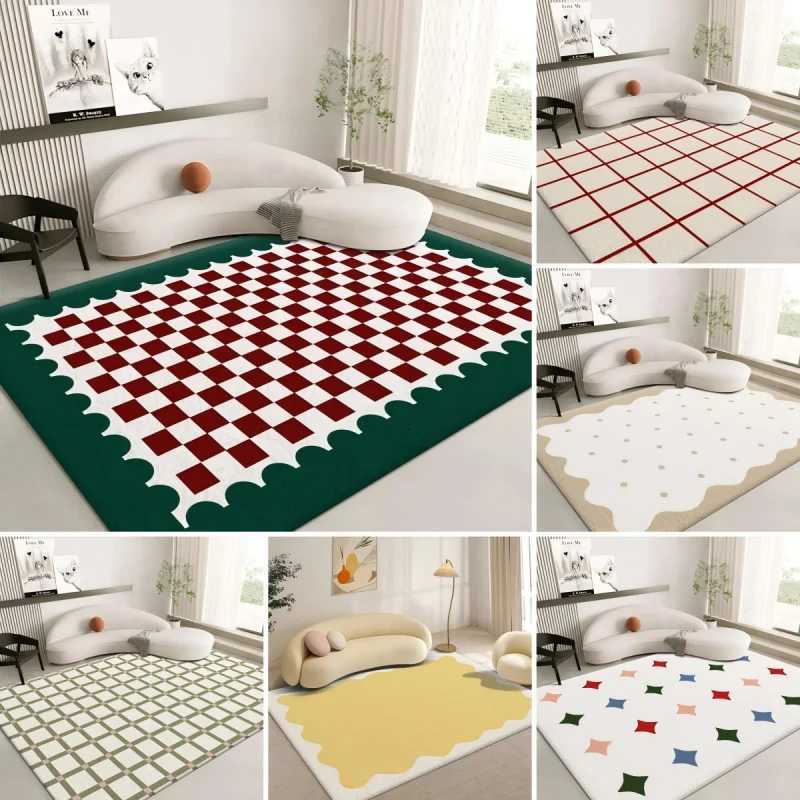 Ins Color Carpet for He Bedro Floor Decor Washable Large Size Mat Non-slip Coffee Table Area Rug Bathro Doormat Y251216